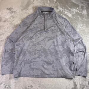 Alaskan Hardgear Quarter Zip Pullover Mens 2XL Gray Camo Athletic Lightweight